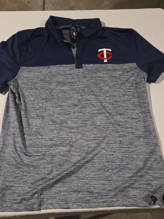Majestic Other - Majestic Navy and Heather Gray Team Polo
